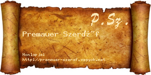 Premauer Szeráf névjegykártya